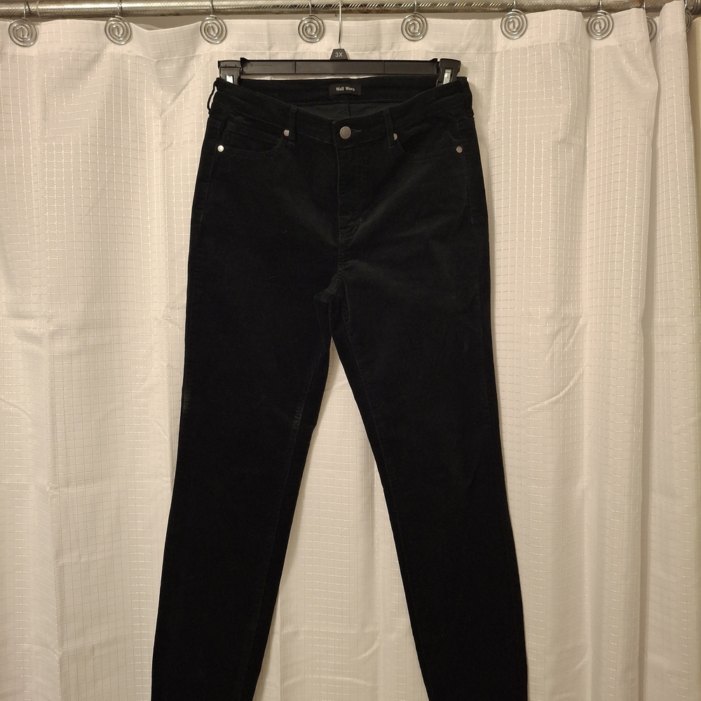 Dark Navy Corduroy Skinny Pants